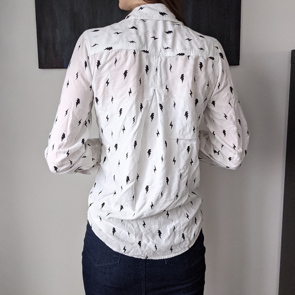 Lightning Bolt Print Button Up from Velvet Heart - Picture 4 of 5